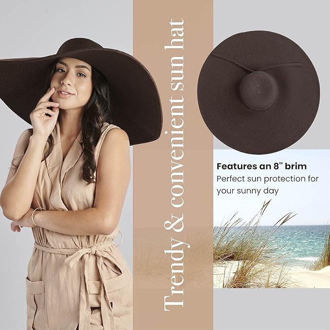 San Diego Hat Company Women's Ultrabraid X-Large Brim Hat, Adjustable Sun Hat with UPF 50+