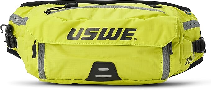 USWE Zulo Hydration Hip Pack - with Organizer and Side Pockets, Bounce Free Hip Belt (6L, Yellow)