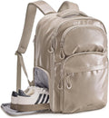 BAGSMART 30L Travel Backpack, 15.6 Inch Carry On Backpack Flight Approved, Personal Item Travel Bag, Water Resistant Weekender Bag Daypack, Camel