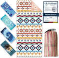 Beach Towels Oversized - 71"x 39" 250GSM Microfiber Beach Towels for Adults, Lightweight Quick Dry Absorbent Compact Sand Free Beach Towel for Swimming Pool, Camping, Yoga, Travel(Boho)