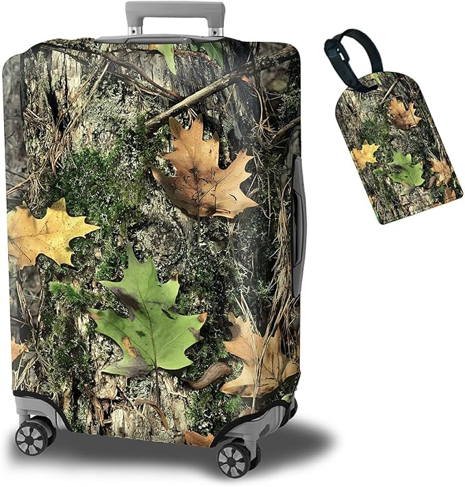 Luggage Cover Plus - Camo Tree Travel Suitcase Cover for 29-30 inch Luggage (XL) with Concealed Zipper, Washable Elastic Cloth, Dustproof, Anti-Scratch