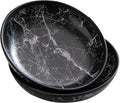 2025 Improved Design Round Marbled Leather Valet Tray Organizer Set of 2, Hard Leather Catchall Tray for Watches, Keys, Wallets, Jewelry & Candys on Desk, Bedside, Nightstand(Round Hard)