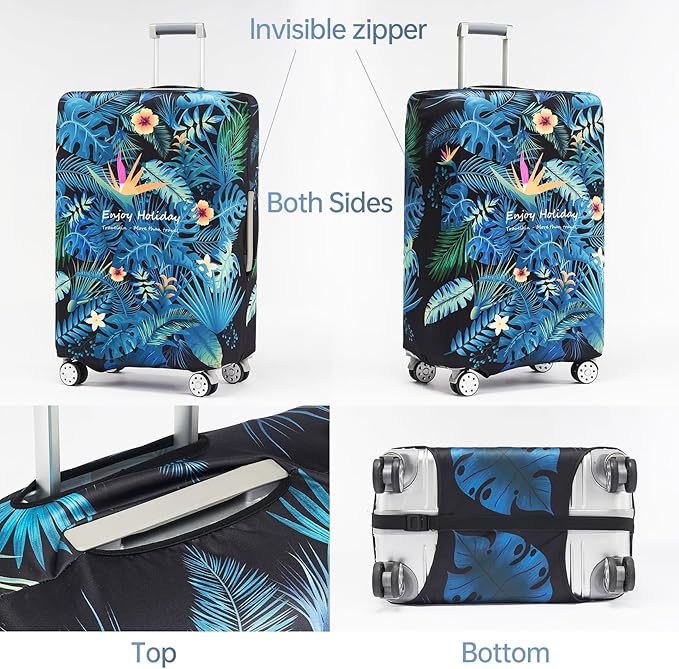 Travelkin Luggage Covers For Suitcase Tsa Approved,Suitcase Cover Protector Fit 18-32 Inch Luggage (Paradise, XL)