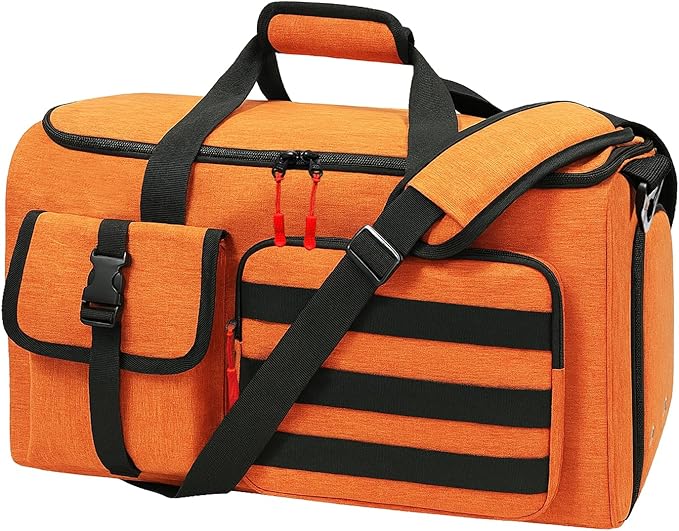 Garment Duffle Bags for Travel, HOMQUIET Convertible Garment Duffel Bag, All YKK Zippers Carry On Garment Bags, 2 in 1 Hanging Waterproof Suit Travel Bag with Shoe Compartment, for Men Women, Brown