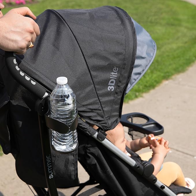 Summer Infant Ingenuity 3Dlite Convenience Stroller, Gray–Lightweight Stroller with Aluminum Frame, Large Seat Area, 4 Position Recline, Extra Large Storage Basket – Infant Stroller for Travel & More