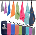 HOEAAS 2 Pack Microfiber Camping Towels, Quick Dry Towel, Super Absorbent Ultra Compact Travel Towel Soft Lightweight Sports Towel for Sweat Fast Drying Towels for Pool,Gym,Hiking,Backpacking,Fitness
