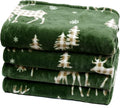 PHF Printed Fleece Blanket Twin Size, No Shed No Pilling Ultra Soft Plush Cozy Xmas Prints Theme Home Décor Flannel Blanket for Bed, Sofa, Couch and Gift, 66" x 90", Northern Winter