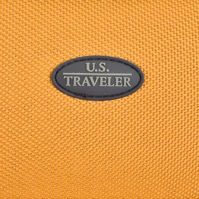 U.S. Traveler Lightweight Rolling 20" Carry On Luggage Softside Suitcase, Orange, 2 Wheel Single