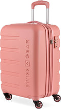 SwissGear 7366 Hardside Expandable Luggage with Spinner Wheels, Coral Almond, Carry-On 19-Inch