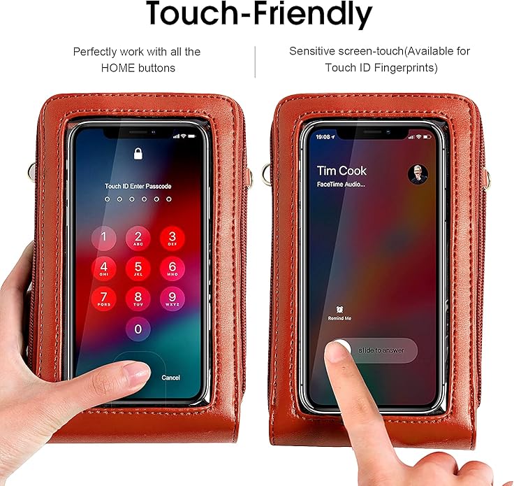 Crossbody Cellphone Purse Women Touch Screen Bag RFID Blocking Wallet Handbag Shoulder Strap