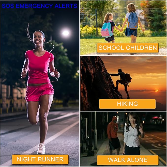 130dB Personal Safety Alarm Strobe Light. Loud Sound Keychain Siren with Carabiner for Women, School Children, Night Runners, Hiking. Bear Alarm Deterrent. SOS Emergency Self Defense Alerts. Gold