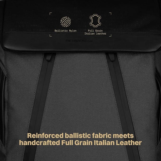 The Frenchie Co. - Super Light Ballistic Speed Backpack - Expandable Lightweight Carry-On - Anti-theft Magnetic Closure for Rapid Access - Self-adjusting Straps and Water-resistant Ballistic Nylon
