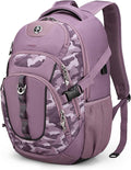 Swissdigital Design Laptop Backpack with USB Charging Port, Travel Backpack Fits 15.6 inches Computer, 31L College School Backpack for Men, Pink Camo | SD803
