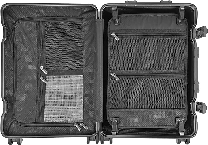 X2 All Aluminum Luggage Suitcase 3 Sizes (20",26",29") TSA Lock Carry On Silver (20" Carry On)