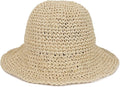 Womens Wide Brim Straw Sun Hat Foldable Floppy Crochet Beach Hat for Summer