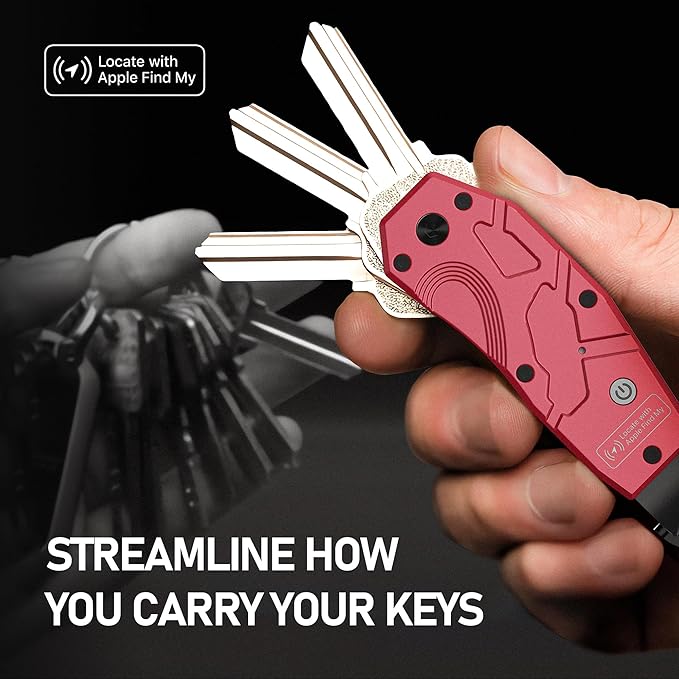 Zeeker Air Keychain, Key Organizer Works with Apple Find My, Built-in airtag chips, Holds 2-6 Keys, Car Key Chains with GPS Tracker, Key Finder, Minimalist Key Holder for Men and Women, (iOS Only)
