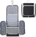 Della Gao Hanging Toiletry Bag for Men and Women, Large Capacity Cosmetics Makeup Bag Toiletries Organizer, Bathroom Bag, Water-Resistant Nylon, Black