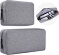 Portable Electronics Accessories Storage Bag, 2PCS Big + Small Carrying Case Travel Cable Organizer Cosmetic Bag Pouch Compatible Hard Drive, Power Bank, Mouse, Laptop Charger, Cellphone, Gray