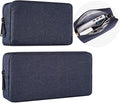 2-Pack Portable Storage Pouch Bag, Universal Electronics Accessories Case Cable Organizer Compatible with Hard Drive, Laptop Mouse, Power Bank, Adapter, Cellphone, Cosmetics (Small+Big-Navy Blue)