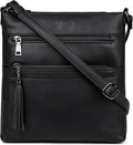 MASINTOR Crossbody Purses for Women, Multi Pocket Casual Crossbody Bag, Adjustable Strap Shoulder Bag with Tassel
