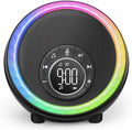 White Noise Sound Machine for Sleep, 30 Soothing Sounds, 8 RGB Dimmable Night Lights, Portable Bluetooth Speaker Alarm Clock for Bedrooms, Heavy Sleepers, Ideal Gift for Baby, Kids, Teenagers, Adults