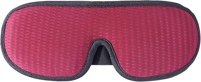 Sleep Mask for Men and Women 3D Contoured Eye Mask Patented Adjustable Light Blocking Night Mask for Sleeping (Red)
