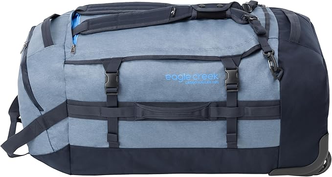 Eagle Creek Cargo Hauler Wheeled Duffel - Durable Duffel Bag for Travel - Easy Access Compartment - Deployable Backpack Straps - Lockable Zipper Opening - Iron Orange - 110L