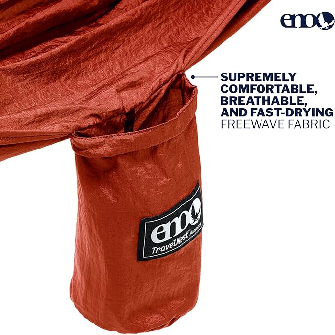 ENO TravelNest Hammock & Straps Combo - Portable Hiking and Camping Hammock with Straps Included - Travel Hammock for Camping, Hiking, Backpacking, a Festival, or The Beach + Straps Combo - Canyon