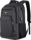 17.3 Inch Laptop Backpack, School Backpacks for teen boys, College High School Backpack. Travel Backpacks with usb Charging Port for Women Men. Anti-theft Waterproof Work Bookbags, Black