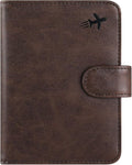 Passport Holder Cover Wallet RFID Blocking Leather Card Case Travel Accessories for Women Men (Z #Chocolate)