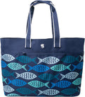 geckobrands Oversized Beach Tote – Large and Stylish Beach Bag with 4 Exterior Pockets and Zippered Internal Compartment