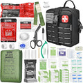 Advanced Trauma First Aid Kit - Emergency Camping Gear with Tourniquet, Compression Bandage, 36" Splint | Portable Survival Gear for Outdoor, Home, Camping- Gift for Husband Dad and Wife-Black