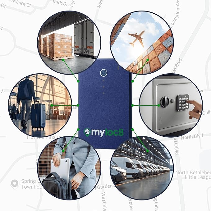 GPS Luggage Tracker for Suitcases TSA Approved, Android & iOS Compatible - Real-Time Tracking Device for Travel - Smart Tag with Bag Opening Alert - Long Battery Life (12-Mo Subscription Included)