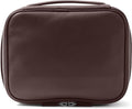 Leatherology Brown Large Travel Organizer - Zipped mesh storage pocket, elastic loops for organization, double metal zipper
