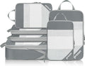 8 Set/6 Set/4 Set Compression Packing Cubes for Travel, Lightweight Vacation Travel Essentials, Travel Accessories for Suitcase Organizer Bags Set, Durable Luggage Organizer