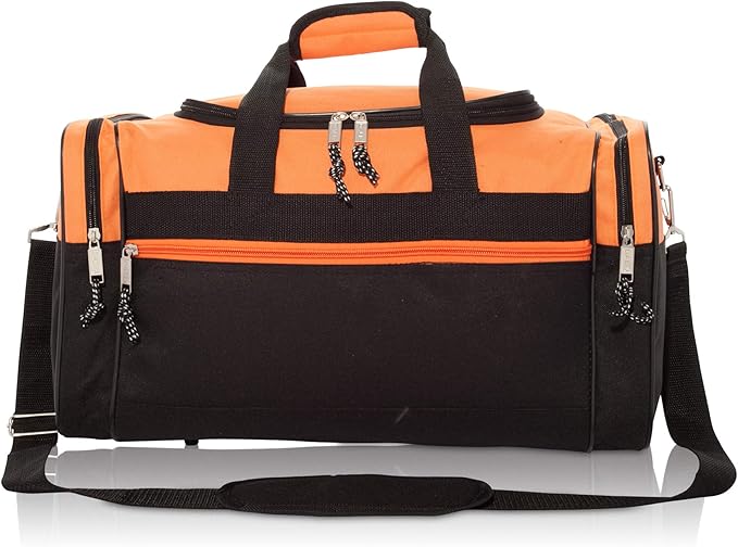 DALIX 17" Blank Duffle Bag Duffel Bag Travel Size Sports Durable Gym Bag