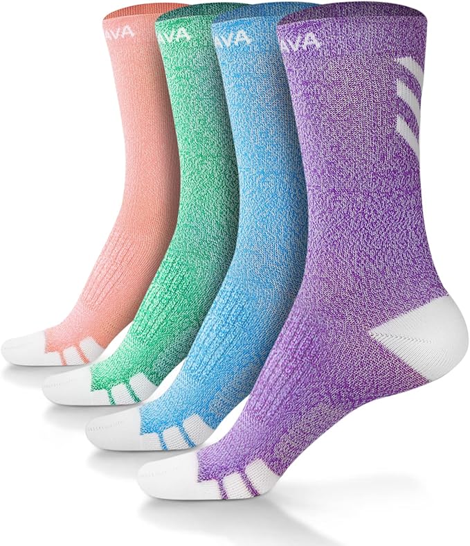 DOVAVA Dri-tech Compression Crew Socks (4/6 Pairs), Comfort Boost Circulation