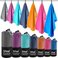 Sfee 2 Pack Microfiber Travel Towel, Quick Dry Camping Towel Super Absorbent Compact Lightweight Sports Towel Swim Gym Towels Set for Gym, Hiking, Pool, Backpacking, Bath, Yoga