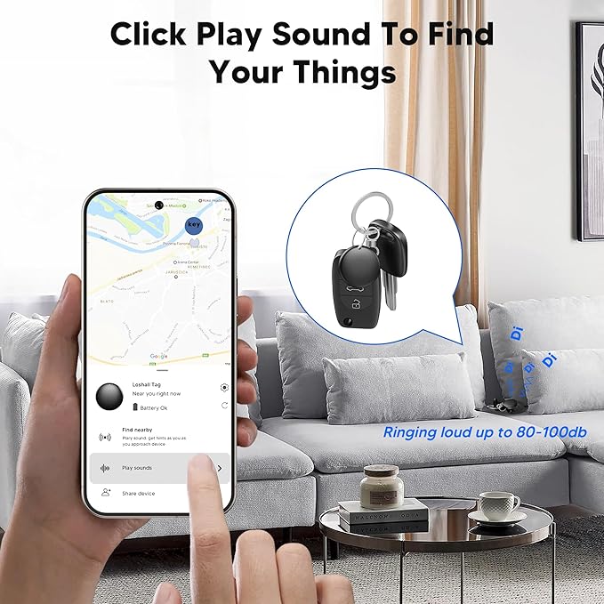 Air Tracker Tag for Android Smart Tag（Not for iOS）Air Tracker Tags-4 pack Android Work with Google Find Hub App Key Finder Bluetooth Tracker Item Locator for Purse, Keys, Luggage, Backpack, Pets，etc.