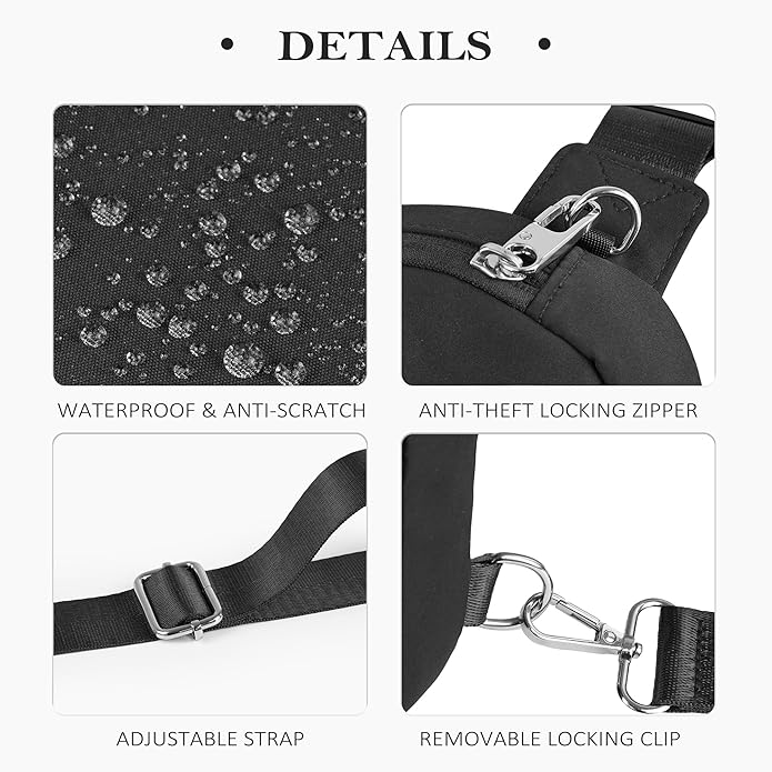TOPEAST Anti Theft Crossbody Bag for Women Men, Small Sling Bag Crossbody Bags for Women Travel Sport Hiking Workout