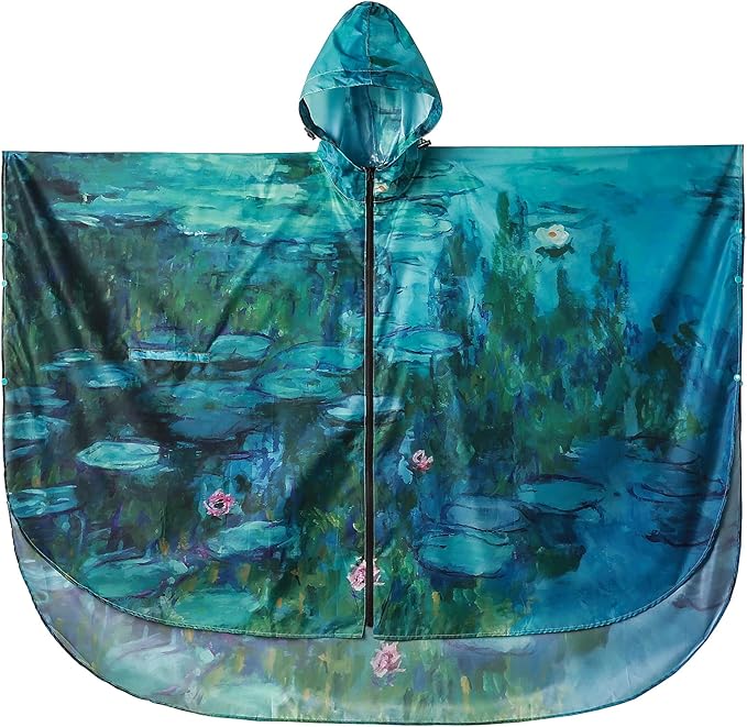 SaphiRose Rain Poncho Jacket Coat Hooded for Adults with Pockets