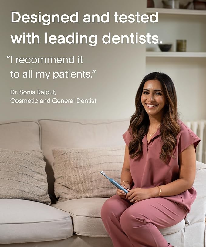 SURI Electric Toothbrush - Sustainably Designed In California. Electric Toothbrushes Adults. Durable Slim Sonic Travel Tooth Brush. 40-Day Battery