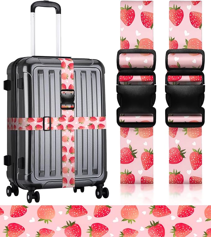 Luggage Straps for Suitcases Travel Belt Luggage Band Heavy Duty Traveling Luggage Identifier Cute Women Girls Unique Accesory,