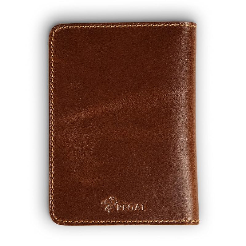 PEGAI Standard Full Grain Crazy Horse Leather Passport Holder | Custom Travel Passport Cover & Organizer | Handcrafted Leather Passport Wallet for Men and Women | Pike (Taba)