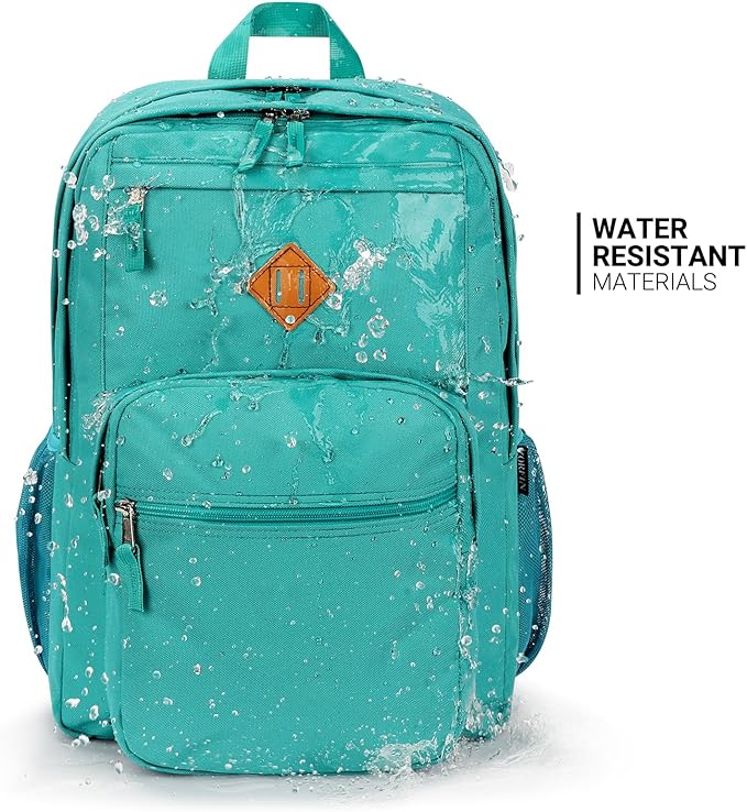 ZORFIN 26L Backpack for College, and Travel: Water Resistant Bookbag - Powderblue