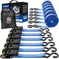 Cartman 1" x 15' Ratchet Tie Down up to 1500lbs 6pk in Carry Bag, Cargo Straps