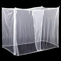 4 Corners Mosquito Net for Mosquiteros para Camas Bed Canopies Netting Bed Drapes Rectangular Mosquito Mesh for Camping Home Outdoor Travel (White,L75 X W35.5 X H59 Inch,Opening)