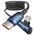 USB C Cable 6.6ft 100W Right Angle Fast Charging Cord, Nylon Braided USB 2.0 Cable for iPhone 17 16 15 Pro Plus Pro Max Air, iPad Pro, Samsung Galaxy S24 S23, Switch, MacBook Pro, Pixel