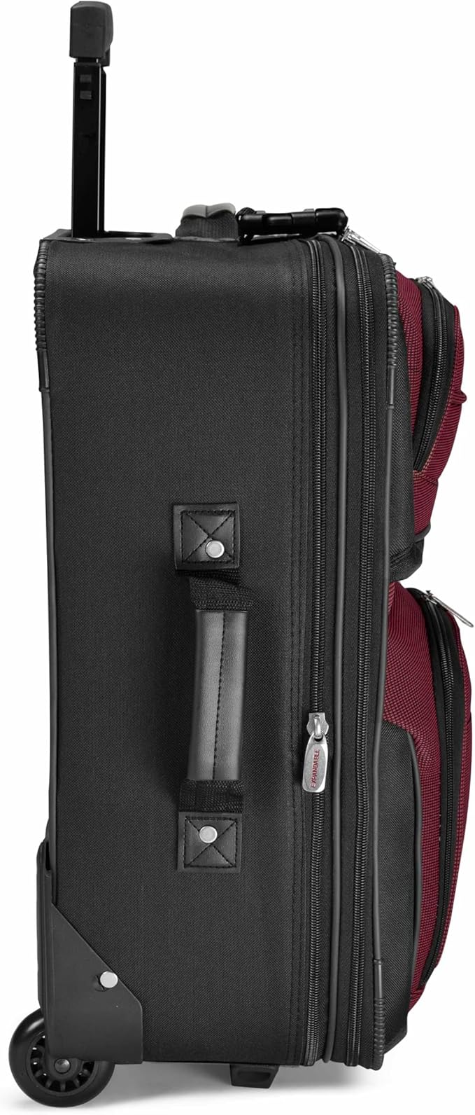 Travel Select Amsterdam Softside Expandable Rolling Luggage Set, 2-Piece Upright Suitcases with 2-Wheel Design, Lightweight Durable Polyester, Burgundy