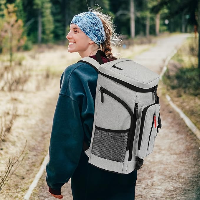 TUGUAN Cooler Backpack 36 Cans Insulated Leak Proof Lightweight Lunch Backpack for Men Work Portable Travel Thermal Bag Compartment Camping Hiking Beach Pincnic Cooler for Women
